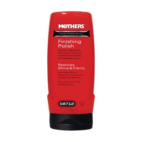 Mothers® Professional 08712 Finishing Polish, 12 oz Bottle, Shine, White, Liquid
