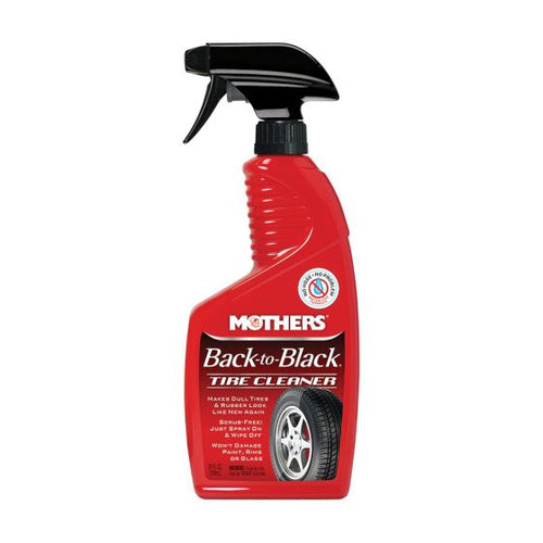 Mothers® Back-to-Black® 09324 Tire Cleaner, 24 oz Spray Bottle, Clear, Liquid