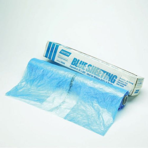Norton® 03345 Premium Plastic Sheeting, 16 ft W x 350 ft L, 0.4 mil THK, Blue