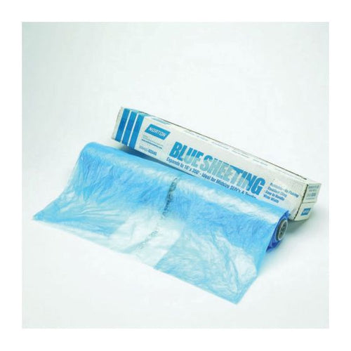 Norton® 03723 Premium Tri-Layer Paintable Sheeting, 20 ft W x 350 ft L, 0.4 mil THK, Plastic, Blue