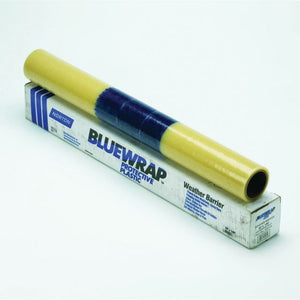 Norton® Blue Wrap 05920 Self-Adhesive Weather Barrier, 36 in W x 100 ft L, 3 mil THK