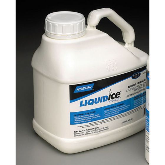 Norton® LIQUID ice® Extra-Cut 06078 Advanced Polishing System, 1 gal Can, White/Black, Dense Gel