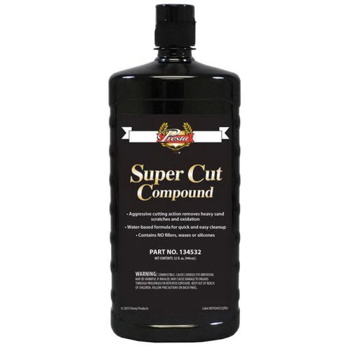 Presta 134532 Super Cut Compound, 32 oz Bottle, Off-White