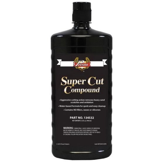 Presta 134532 Super Cut Compound, 32 oz Bottle, Off-White