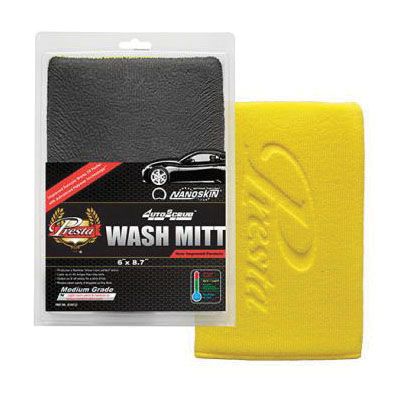 Presta NANOSKIN® AutoScrub™ 8130722 Medium Grade Wash Mitt, 8.7 in L x 6 in W, Polymer Clay, Yellow