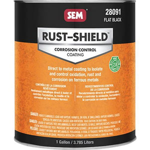 Rust Shield™ 28091 2800 Series Corrosion Control Coating, 1 gal Can, Flat Black, 250 sq-ft/gal Coverage