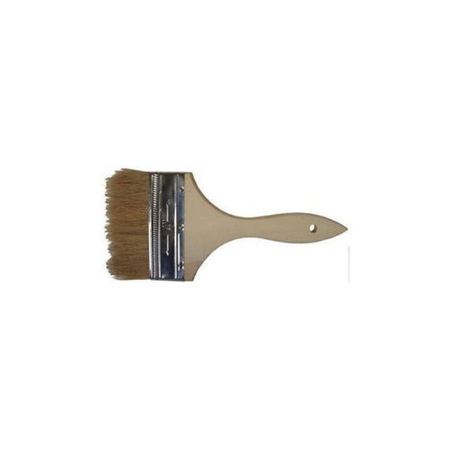 TOOL AID® Economy™ 17360 All Purpose Flat Paint Brush, 4 in W, Hog Bristle, Hardwood Handle