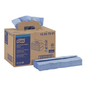 Tork® 13247501 Handy Box Industrial Wiper, 16-1/2 in L x 12.8 in W, 180, Paper, Blue, 4 Plys