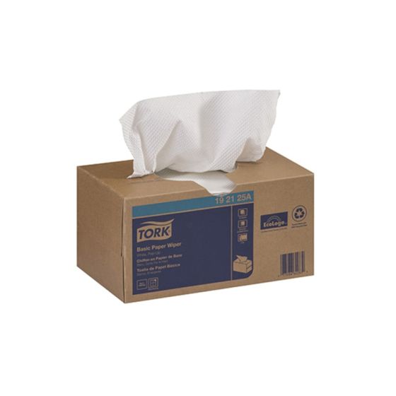 Tork® 192125A Pop-Up Box Basic Wiper, 10-1/4 in L x 9 in W, 110, Paper, White, 2 Plys