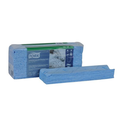 Tork® 192578 Top-Pak Industrial Low Lint Cleaning Cloth, 12.83 in L x 15.35 in, 80, Polypropylene, Blue, 1 Plys