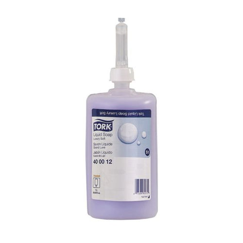 Tork® 400012 Luxury Soft Liquid Soap, 33.82 oz Bottle, Liquid, Blue, Soft Rose