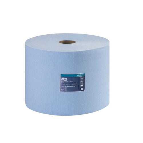 Tork® 450304 Heavy Duty Giant Roll Wiper, 800 ft L x 11.1 in W Roll, 800, Paper/Double Re-Creped, Blue, 1 Plys
