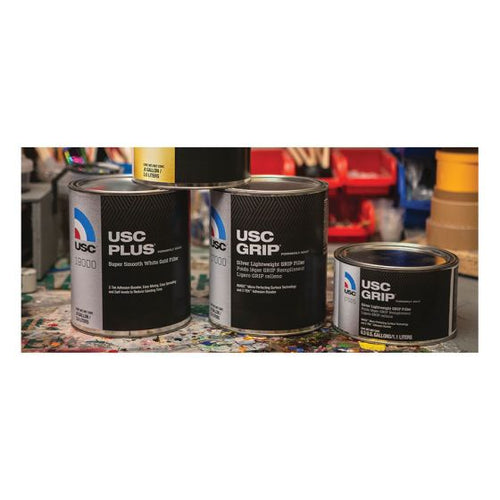 USC® USC® GRIP 17000 Lightweight Body Filler, 1 gal, Gray, Paste/Gel, Lightweight