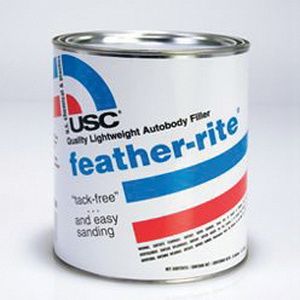 USC® FEATHER-RITE® 21335 Lightweight Autobody Filler, 1 qt, Off-White, Liquid