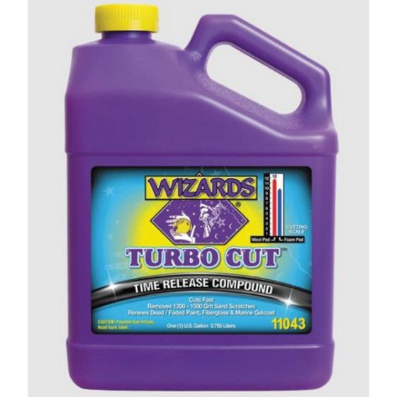 WIZARDS® TURBO CUT™ 11043 Time Release Compound, 1 gal Can, High-Gloss, White, Liquid