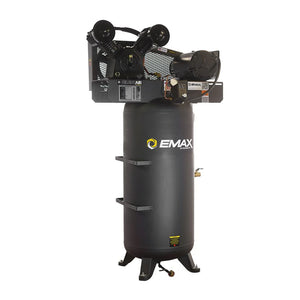 EMAX ESL05V060V1 5HP 2CYL Single Stage 19CFM 60 Gallon Air Compressor w/isolator pads - Splash Lube Pump