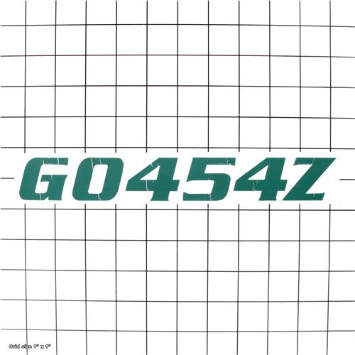 MODEL NUMBER LABEL