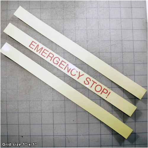 EMERGENCY STOP LABEL
