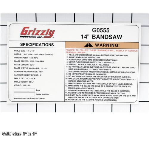 MACHINE ID/WARNING LABEL V1