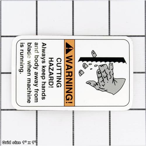 BLADE HAZARD LABEL VERT L