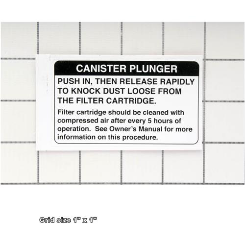 FILTER CLEANING LABEL