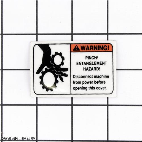 PINCH/ENTANGLEMENT WARNING LABEL