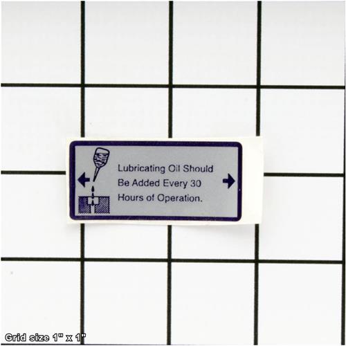 LUBRICATION LABEL
