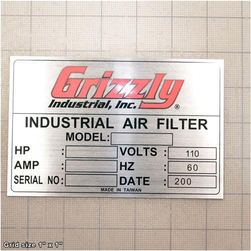 MACHINE ID/WARNING LABEL V1