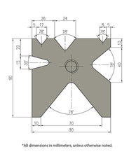 Load image into Gallery viewer, Baileigh Industrial 220V 3Phase 140Ton, 157&quot; 2Axis Programmable Hydraulic Press Brake Distance Between Housings is 124&quot;