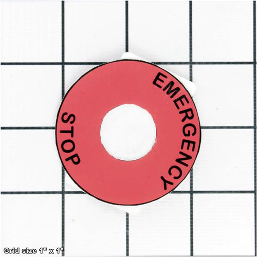 EMERGENCY STOP LABEL