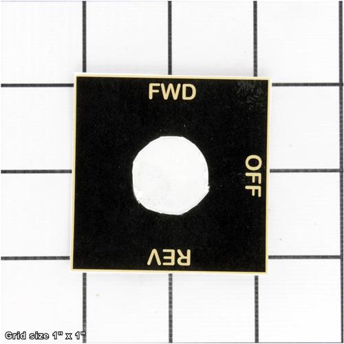 SPINDLE SWITCH LABEL