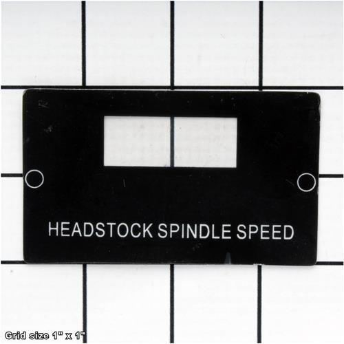HEADSTOCK SPINDLE SPEED LABEL