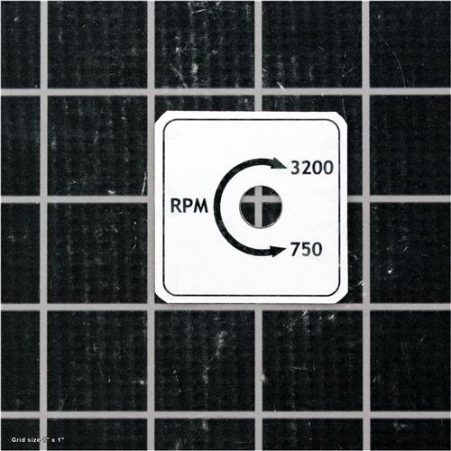 SPINDLE SPEED LABEL