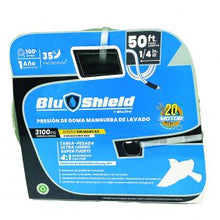 Load image into Gallery viewer, Blu Shield Rubber Pressure Washer Hose Assembly 1/4" x 50' w/ M22 Non Marking
