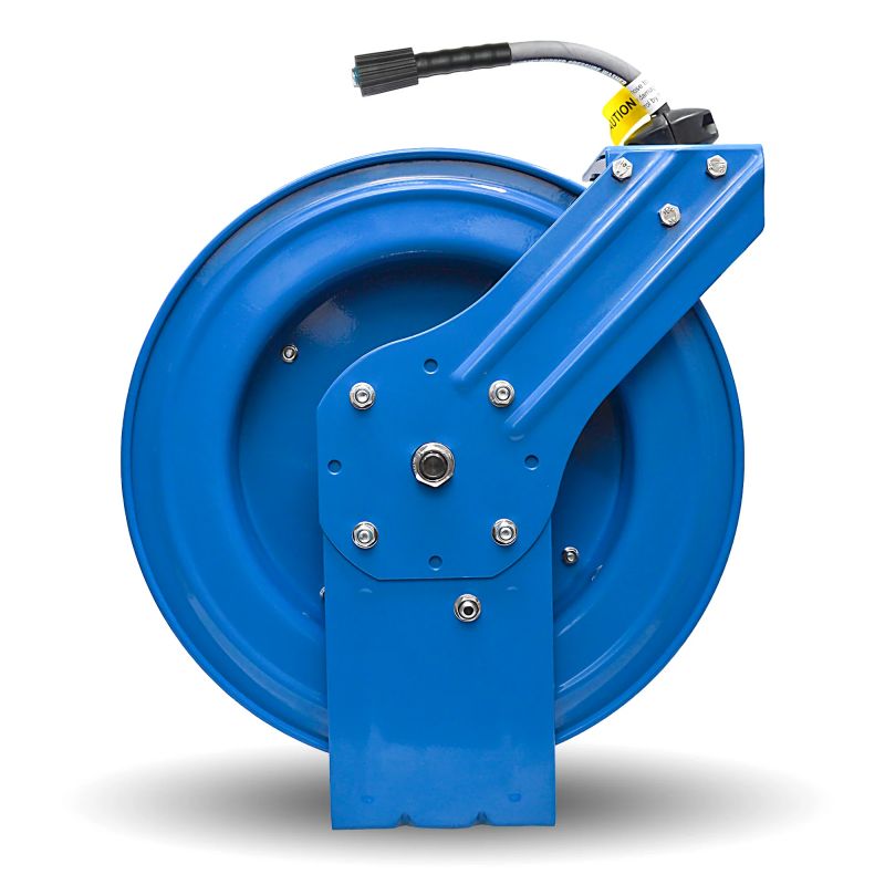 Blu Shield Polyester Pressure Washer Hose Reel Heavy Duty Single Arm Assembly 1/4