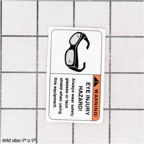 GLASSES SAFETY LABEL