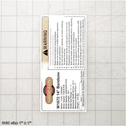 ID/WARNING LABEL