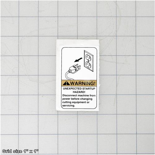 UNPLUG MACHINE LABEL