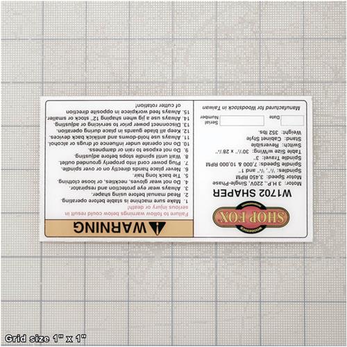 MACHINE ID/WARNING V1.04.03