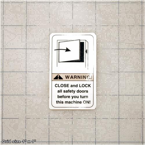 CLOSE DOOR LABEL