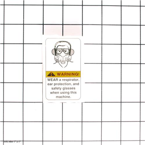 DUST/EYE WARNING LABEL