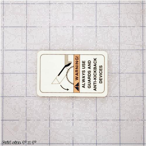 BLADE GUARD LABEL
