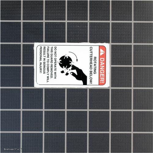 CUTTERHEAD WARNING LABEL