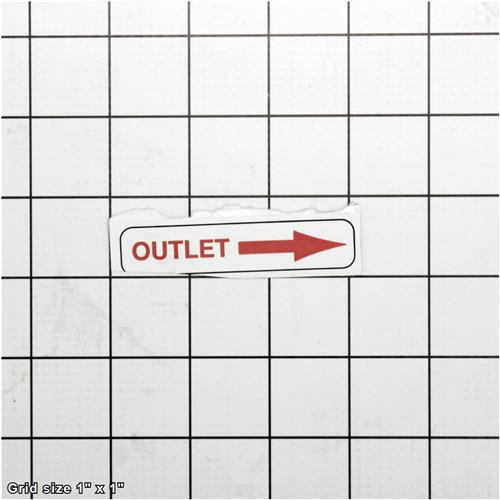 OUTLET DIRECTION LABEL