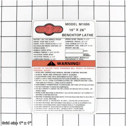 MACHINE ID LABEL