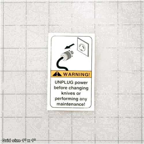 UNPLUG 220V POWER LABEL