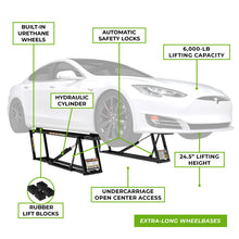 Load image into Gallery viewer, QuickJack 6000ELX Super-Long Portable Car Lift - 6,000-lbs. Capacity (5175650)