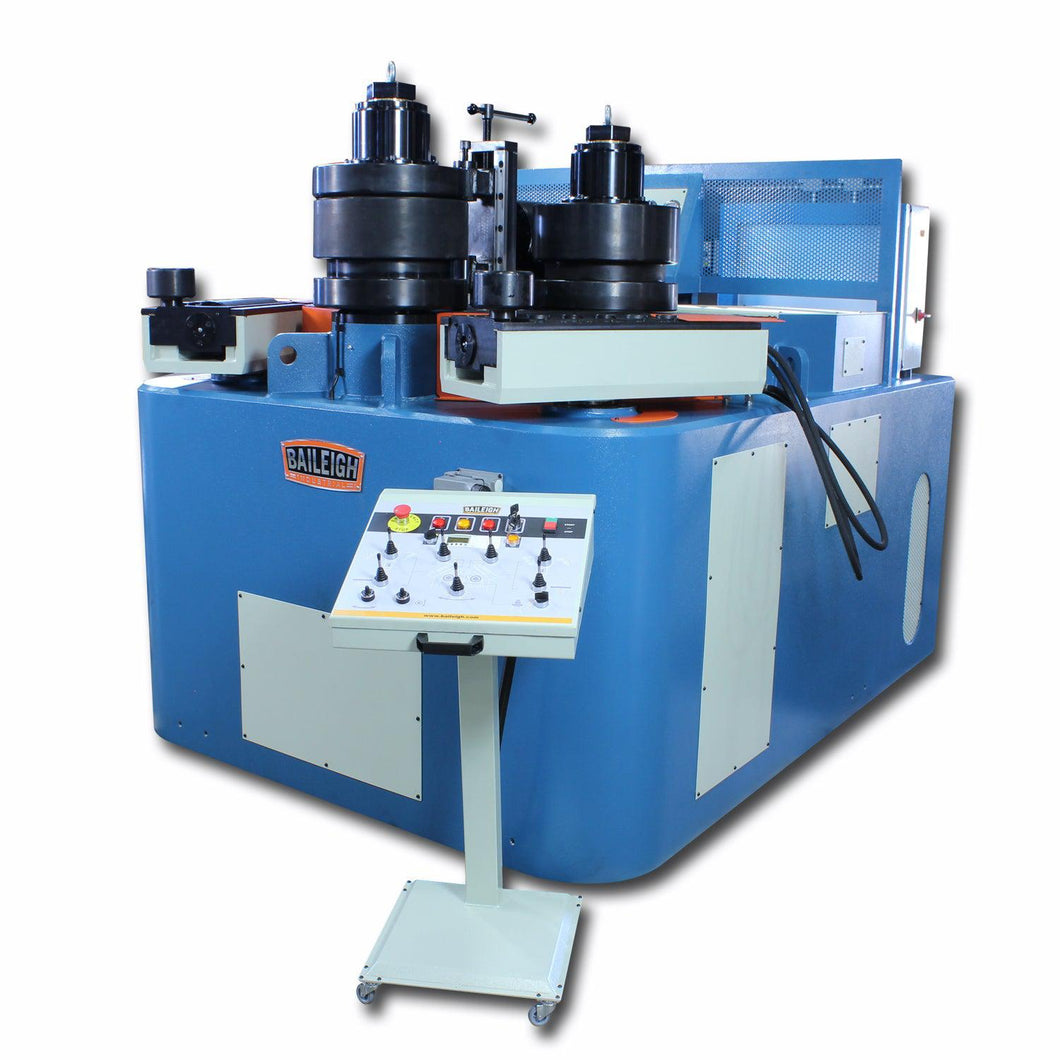 Baileigh Industrial 440/480V 3Phase 60Htz Double Pinch Roll Bender, Includes Hydraulic Guide Rolls & Angle Guide Rolls