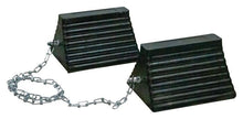 Load image into Gallery viewer, General-Purpose Rubber Wheel Chocks with Cored Bottom, Chained Pair, Trucks &amp; Trailers - RC815-CP