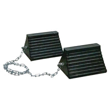 Load image into Gallery viewer, General-Purpose Rubber Wheel Chocks with Cored Bottom, Chained Pair, Trucks &amp; Trailers — image 3 of 4